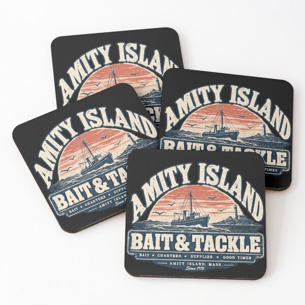 Item preview, Amity Island Bait & Tackle — Vintage Coastal Tee designed and sold by OriginalGamer55.