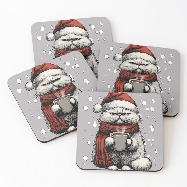 Item preview, Persian Cat Coffee Lover Christmas Santa Hat designed and sold by GreggRoss.