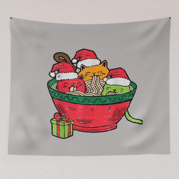 Item preview, Ramen Cat Santa Anime Kitty Meowy Christmas designed and sold by GreggRoss.