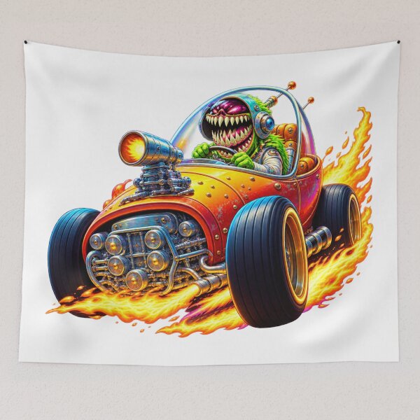 Item preview, Wild Monster Space Hot Rod designed and sold by Sillytoe.