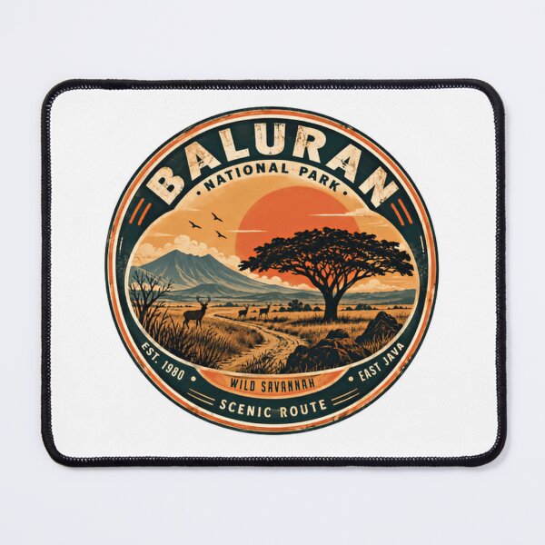 Item preview, Baluran National Park Est 1980 Wild Savannah Scenic Route East Java Travel Destination Explorer designed and sold by ManilStuck237.