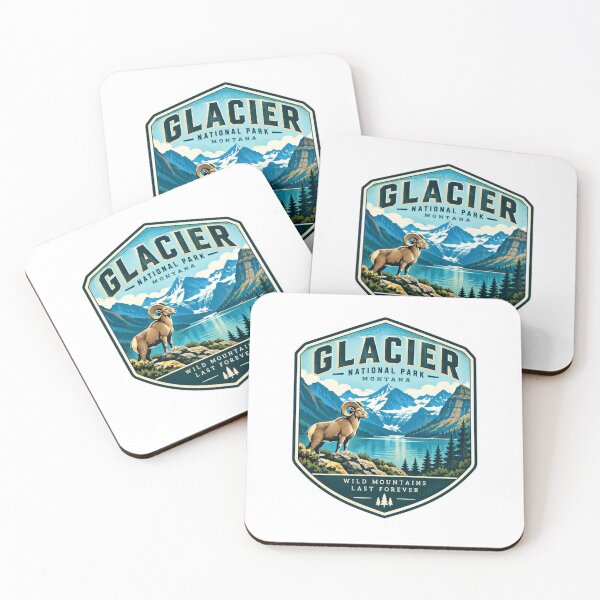 Item preview, Glacier National Park Montana Wild Mountains Last Forever Outdoors Nature Traveler designed and sold by kristyparkStar3.
