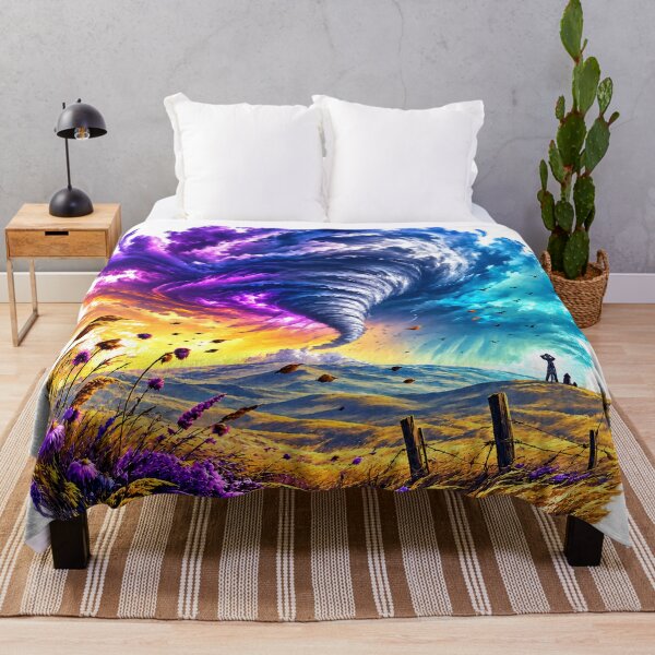 Item preview, Colorful Tornado Storm Chaser Dramatic Twister Sunset Weather Fantasy Art designed and sold by inkoutninja.