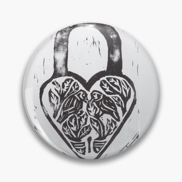 Item preview, love lock linocut 2 designed and sold by marigoldsol.