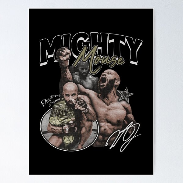 Item preview, Demetrious Johnson Mighty Mouse Retro Vintage MMA Bootleg designed and sold by Bohepa.