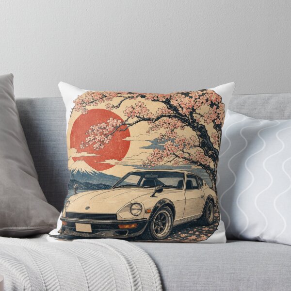 Item preview, Japanese Retro Sports Car Sakura Mount Fuji Ukiyo-e Classic JDM designed and sold by vekotpu.