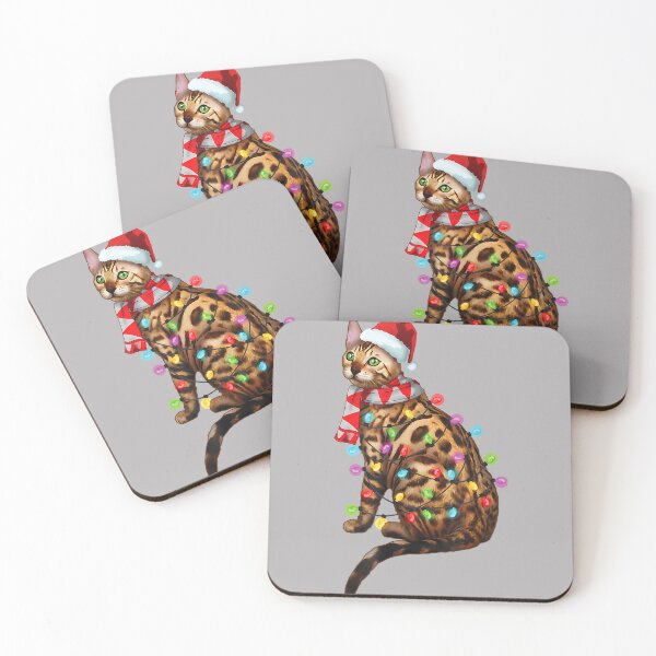 Item preview, Bengal Cat Santa Christmas Gift for Cat Lovers designed and sold by GreggRoss.