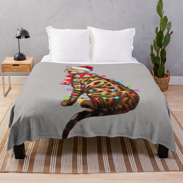 Item preview, Bengal Cat Santa Christmas Gift for Cat Lovers designed and sold by GreggRoss.