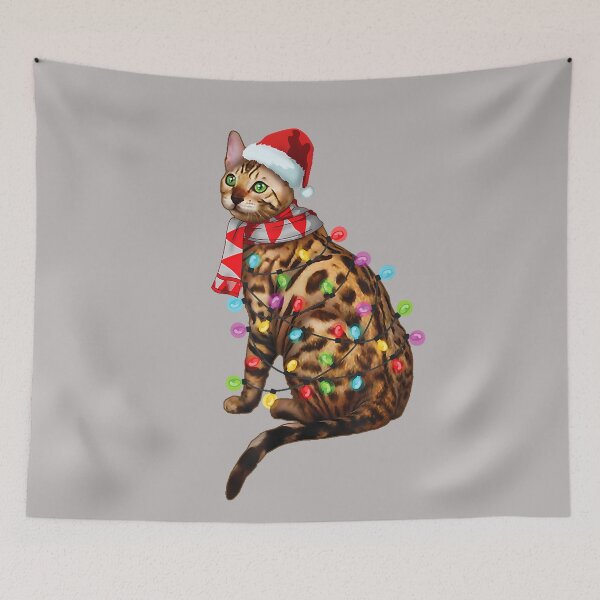 Item preview, Bengal Cat Santa Christmas Gift for Cat Lovers designed and sold by GreggRoss.