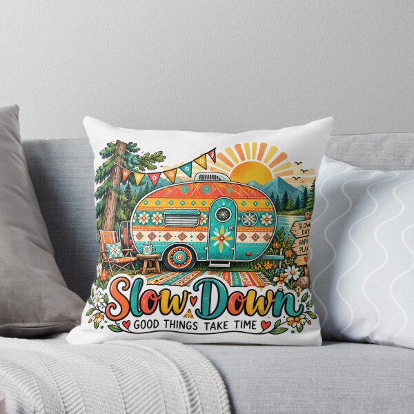 Item preview, Slow Down, Vintage Camping designed and sold by Whiny Hiker.