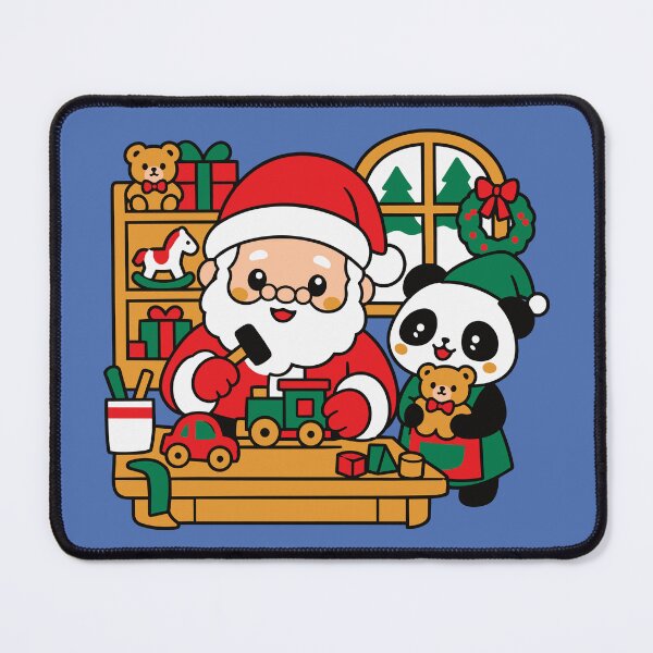 Item preview, Cute Santa's Workshop Panda Elf - Kawaii Christmas Toy Making Sticker designed and sold by ُEldalal-Design.