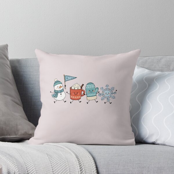 Item preview, Cozy Winter Doodles Cute Snowman Hot Cocoa Mitten Snowflake designed and sold by HieuarsaWorks.