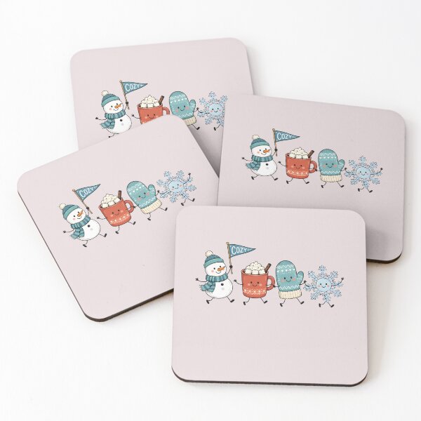 Item preview, Cozy Winter Doodles Cute Snowman Hot Cocoa Mitten Snowflake designed and sold by HieuarsaWorks.