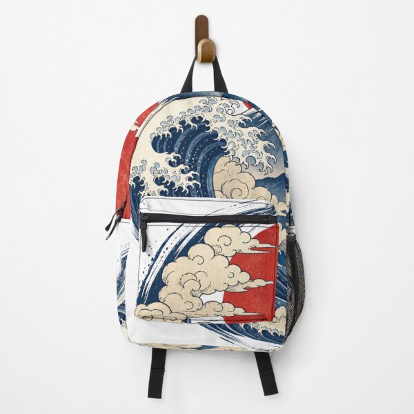 Item preview, Mount Fuji Great Wave Japanese Ukiyo-e Sun Landscape Circular Art designed and sold by vekotpu.