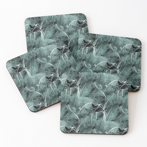 Item preview, Abstract Bird Flower Garden in Teal designed and sold by Artistestella.