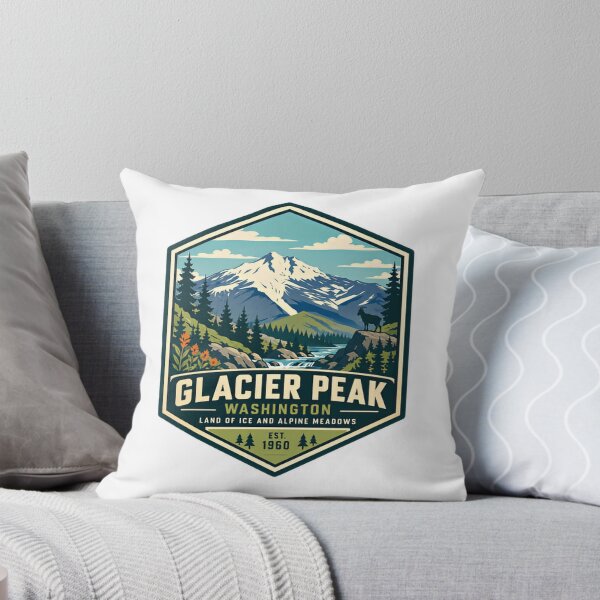 Item preview, Glacier Peak Washington Land Of Ice And Alpine Meadows Est 1960 Mountain Hiking Outdoors Traveler designed and sold by Simsimah26Parks.