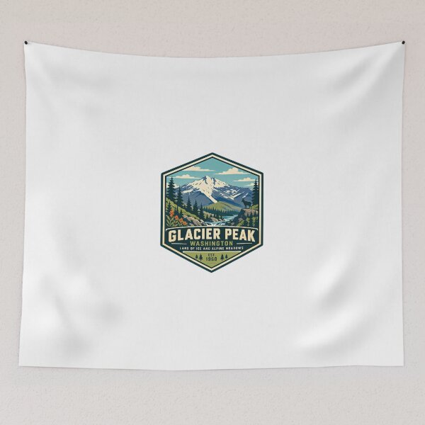 Item preview, Glacier Peak Washington Land Of Ice And Alpine Meadows Est 1960 Mountain Hiking Outdoors Traveler designed and sold by Simsimah26Parks.