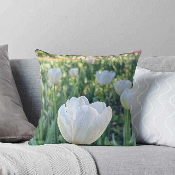 Item preview, Delicate White Tulip Blooming in a Peaceful Spring Flower Field designed and sold by Be Captured by Brittany Emma.