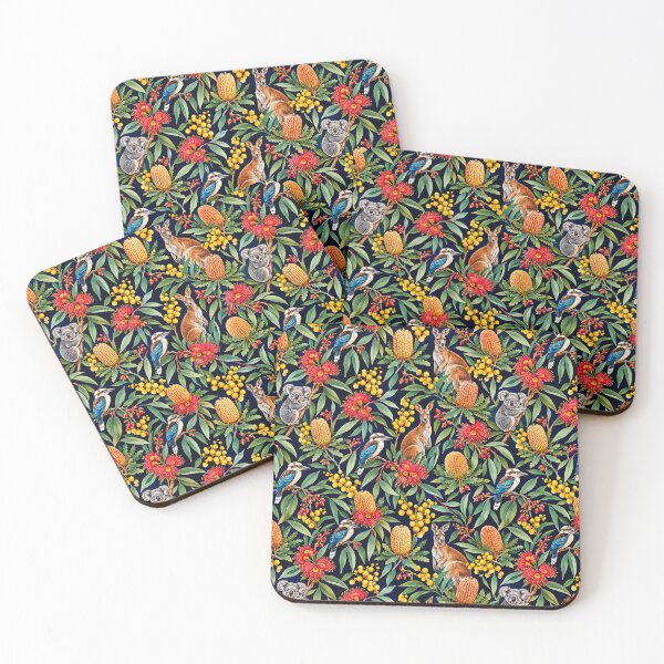 Item preview, Australian Native Flora and Wildlife – Vibrant Botanical Textile Pattern designed and sold by vinothmech53.