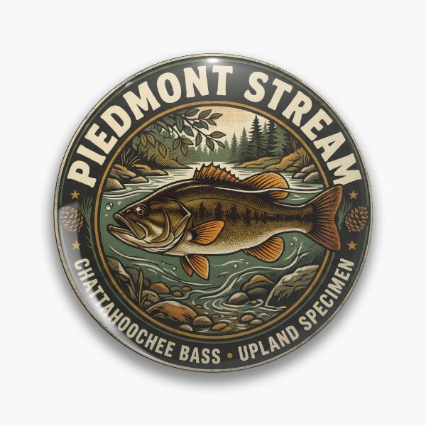 Item preview, Vintage Piedmont Stream Chattahoochee Bass Graphic designed and sold by NobleCast .