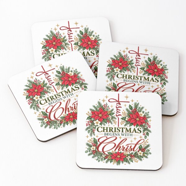 Item preview, Christmas Begins With Christ Christian Holiday Design (Traditional Colors) designed and sold by Manifest of Creations.