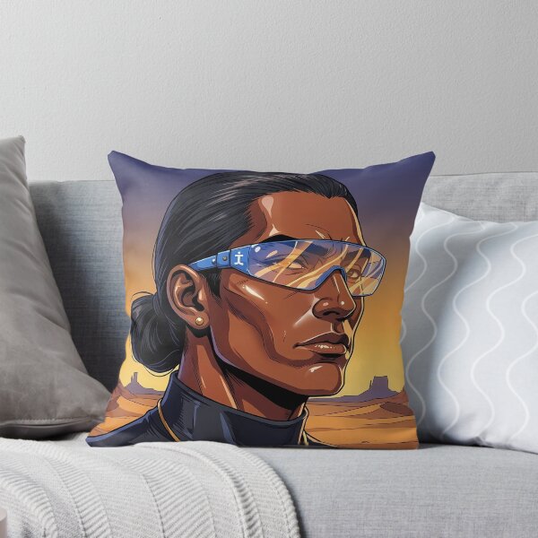 Item preview, Futuristic Desert Wanderer Visor Portrait Sci Fi Comic Art designed and sold by Virtuoussignal.