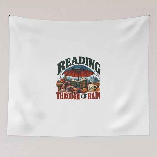 Item preview, Reading Through The Rain Autumn Book Lover Cozy Reader designed and sold by JonesFlora2025.