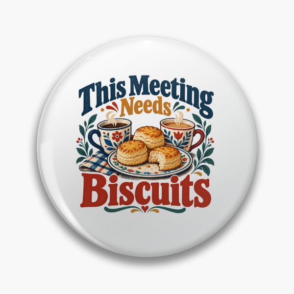 Item preview, This Meeting Needs Biscuits Foodie Workplace Humor Southern Comfort designed and sold by SkeletonsDanger.