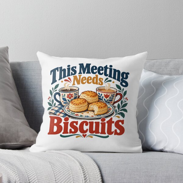 Item preview, This Meeting Needs Biscuits Foodie Workplace Humor Southern Comfort designed and sold by SkeletonsDanger.