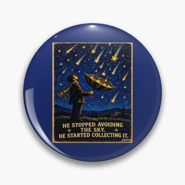 Item preview, Man Catching Falling Stars in Upside Down Umbrella designed and sold by Artisticanvas.
