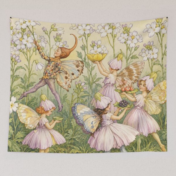 Item preview, Fairy Wall Art, Vintage Flower Fairies Illustration by Margaret Winifred Tarrant, Enchanted Garden Print designed and sold by RickE.