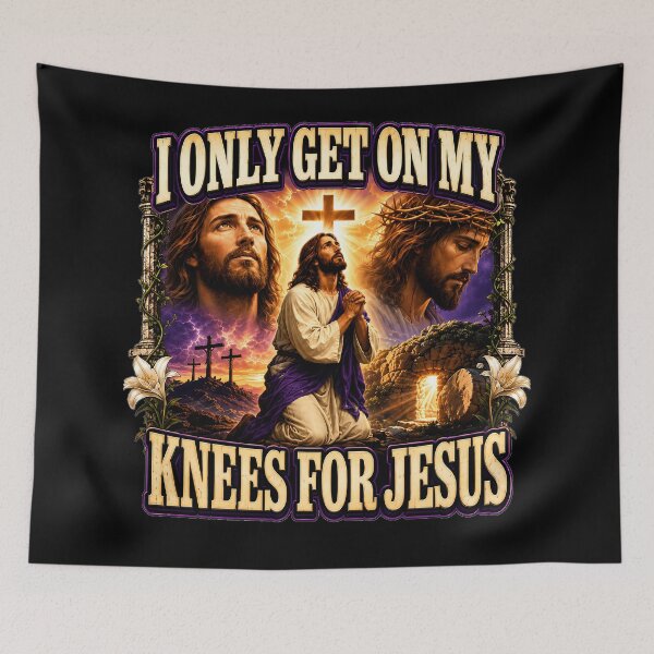 Item preview, I Only Get On My Knees For Jesus Meme designed and sold by Bob Meme Life.