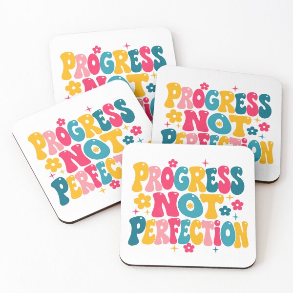 Item preview, Progress Not Perfection Motivational Quote Self Care Empowerment Growth Mindset designed and sold by HumansStuck12.