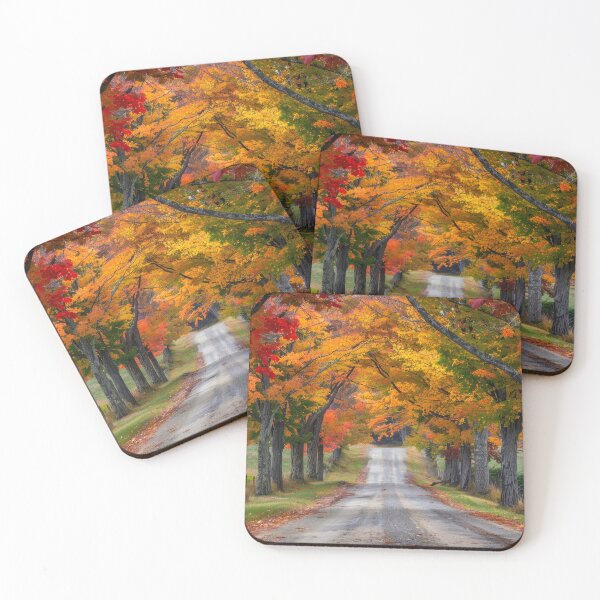 Item preview, Fall Colorful Tunnel of Trees Surrounding Country Road designed and sold by DEC02.