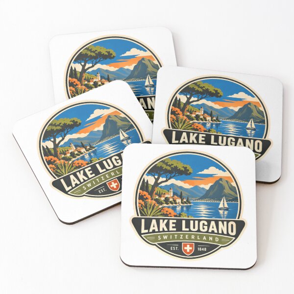 Item preview, Lake Lugano Switzerland Travel Souvenir Est. 1848 Vacation designed and sold by Simsimah26Parks.