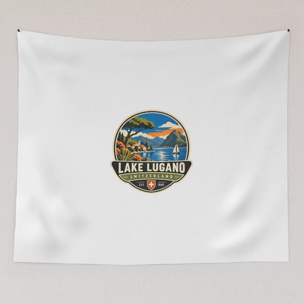 Item preview, Lake Lugano Switzerland Travel Souvenir Est. 1848 Vacation designed and sold by Simsimah26Parks.