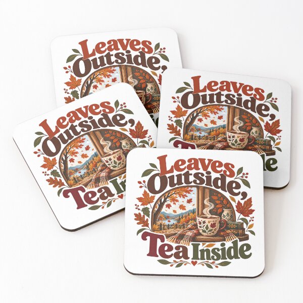 Item preview, Leaves Outside Tea Inside Autumn Fall Cozy Season Tea Lover designed and sold by JonesFlora2025.