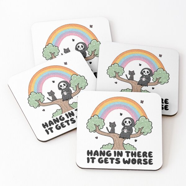 Item preview, Grim Reaper Hang In There It Gets Worse designed and sold by OMITTEROMINOUS.