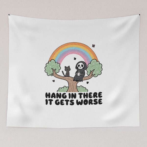 Item preview, Grim Reaper Hang In There It Gets Worse designed and sold by OMITTEROMINOUS.