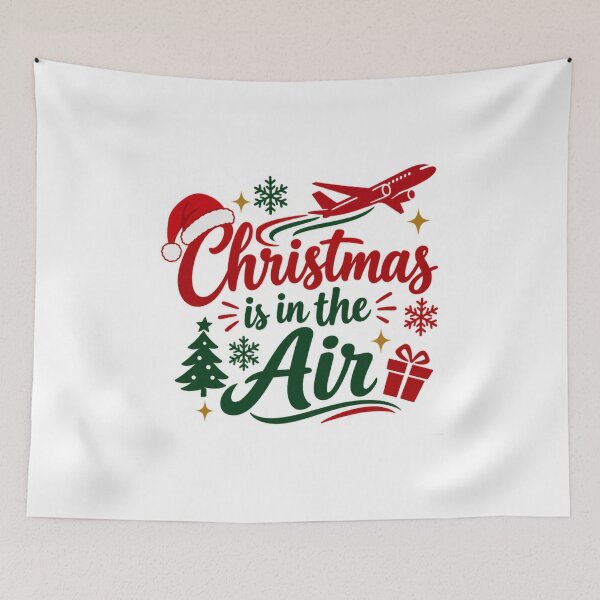 Item preview, Christmas Is in the Air – Airplane Christmas Holiday Design designed and sold by The Happiness Market .