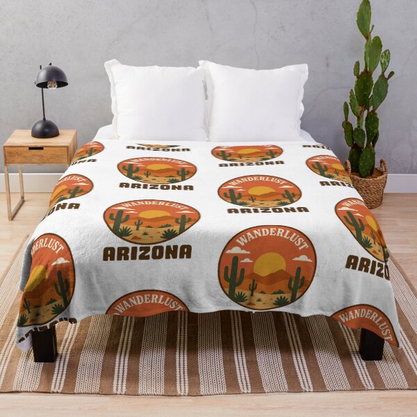 Item preview, Wanderlust Arizona Desert Cactus Sunset Vintage Badge designed and sold by FestivityFinds.