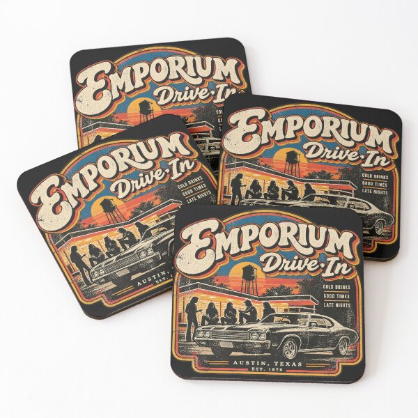 Item preview, Emporium Drive-In — Cold Drinks, Good Times, Late Nights designed and sold by OriginalGamer55.
