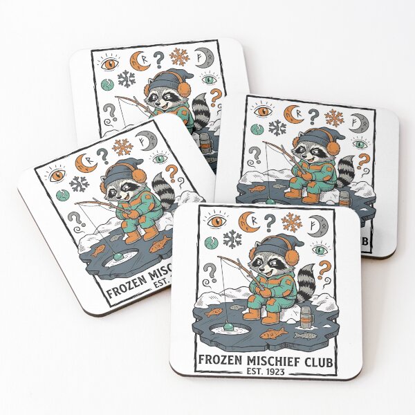 Item preview, Raccoon Ice Fishing designed and sold by PictoVibe.