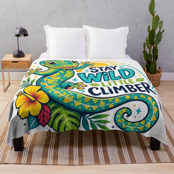 Item preview, Cute Gecko Tropical Lizard Reptile Lover Stay Wild Little Climber Art designed and sold by inkoutninja.