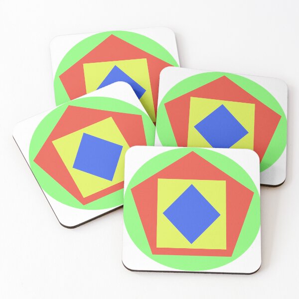 Item preview, Multicolor Abstract Forms in Lime Red Yellow and Blue designed and sold by Mind Designs.