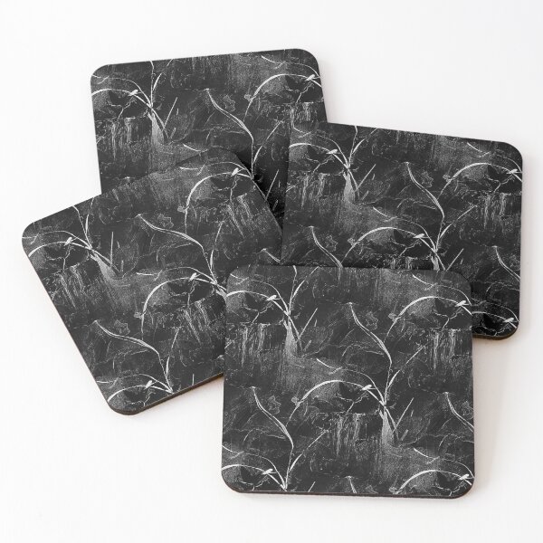 Item preview, Abstract Bird Flower Garden in Black designed and sold by Artistestella.