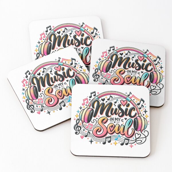 Item preview, Music in My Soul – Colorful Retro Headphones and Musical Notes designed and sold by RJACreative.