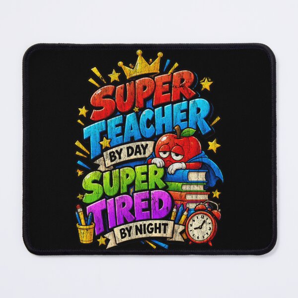 Item preview, Super Teacher By Day Super Tired By Night Funny Teacher Life designed and sold by saralovesart.