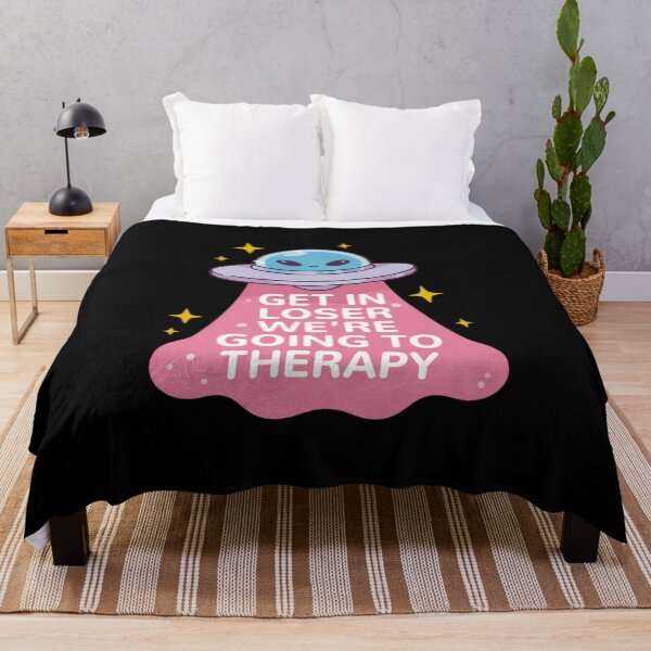 Item preview, Get In Loser We're Going to Therapy Alien UFO Funny designed and sold by OMITTEROMINOUS.