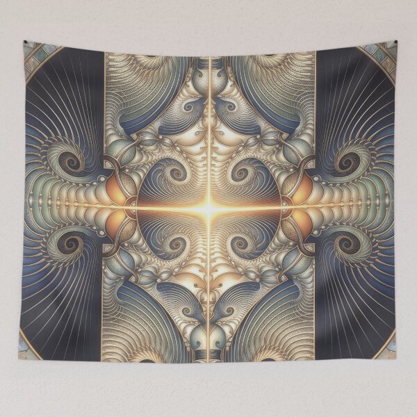 Item preview, Golden Cross Steampunk Fractal Mandala designed and sold by Frackxion.